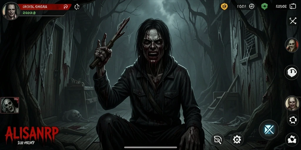Screenshot ALISANRP menampilkan suasana gameplay yang menyeramkan dan mendebarkan.