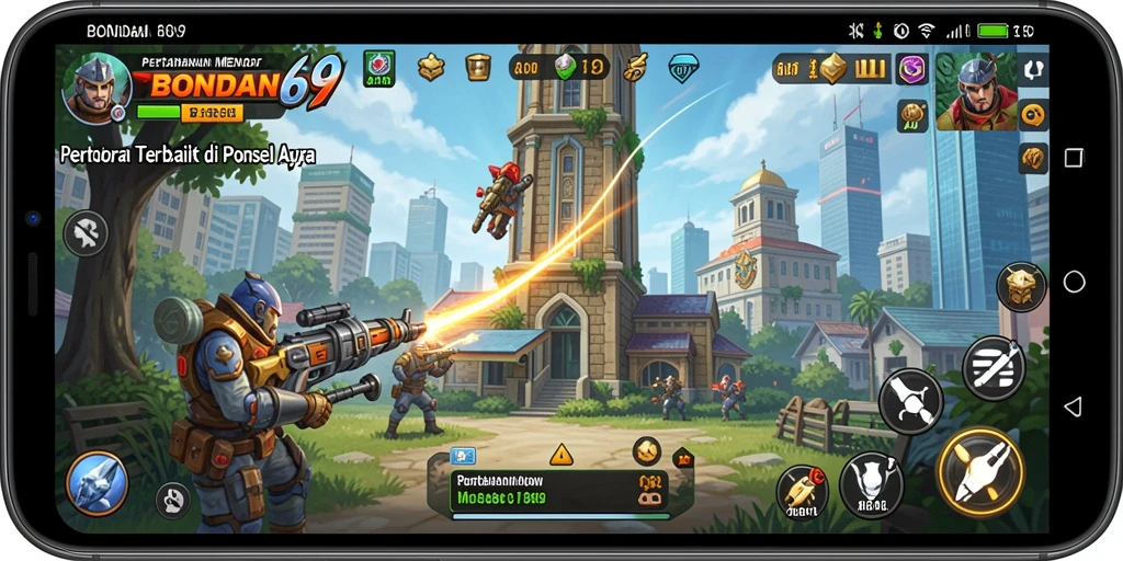 Screenshot gameplay BONDAN69 yang menampilkan aksi seru Tower Defense.