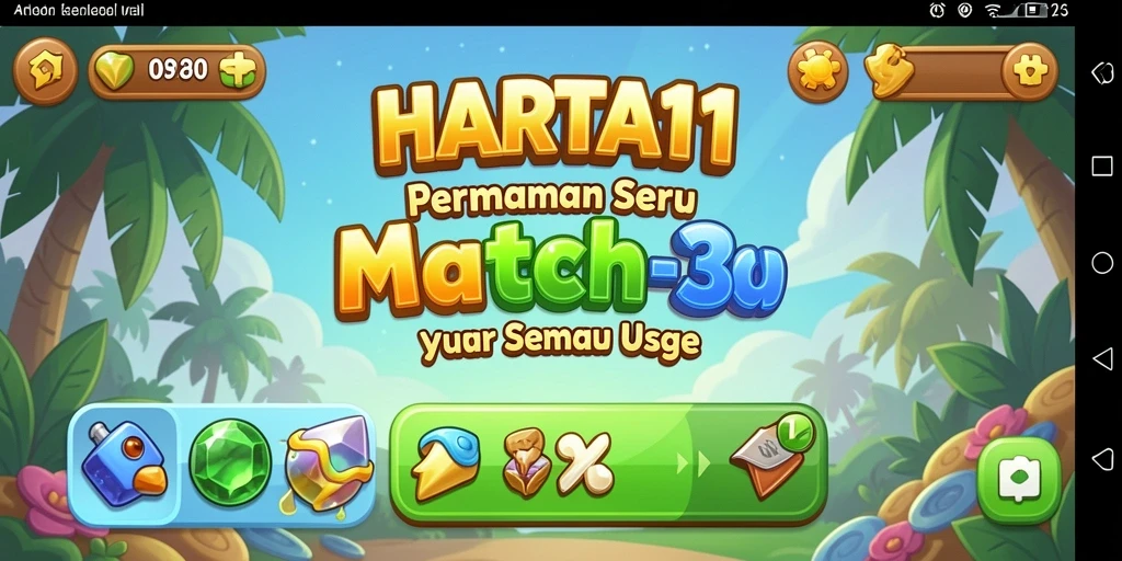 Tampilan gameplay HARTA11 dengan kombinasi Match-3 yang seru.