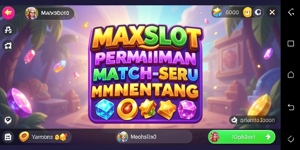Tangkapan layar gameplay MAXSLOT menunjukkan keseruan mencocokkan item.