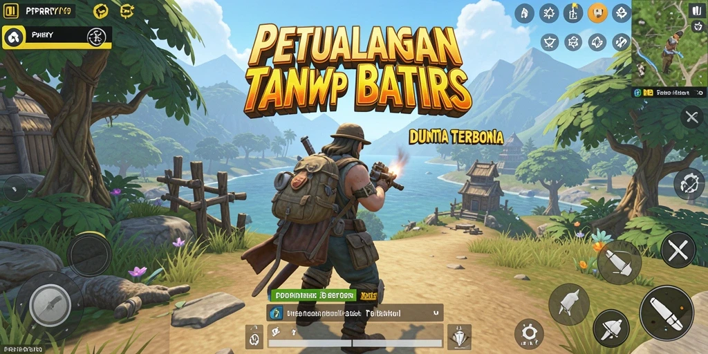 Tampilan gameplay PPRRYY di dunia terbuka yang luas dan menakjubkan.