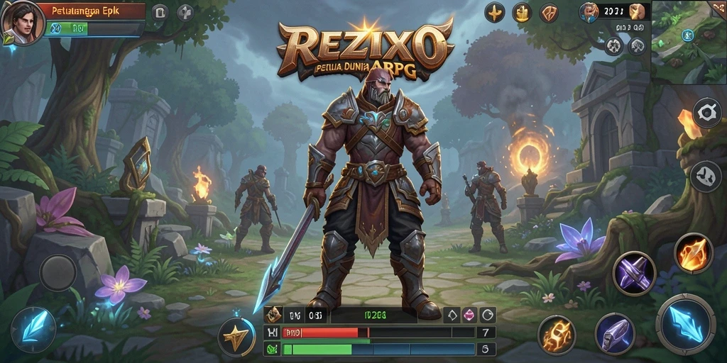 Tampilan permainan REZIXO yang seru dan menantang.