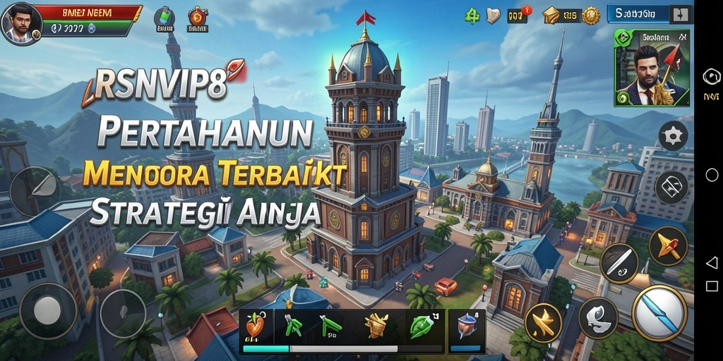 Tampilan gameplay RSNVIP8 dengan strategi Tower Defense yang menegangkan.