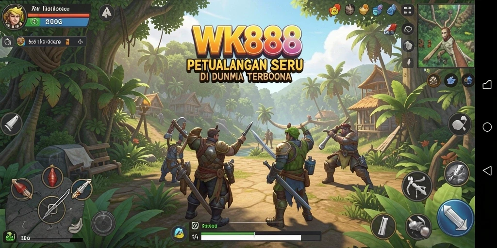Screenshot gameplay WK888 yang menampilkan dunia terbuka yang luas.